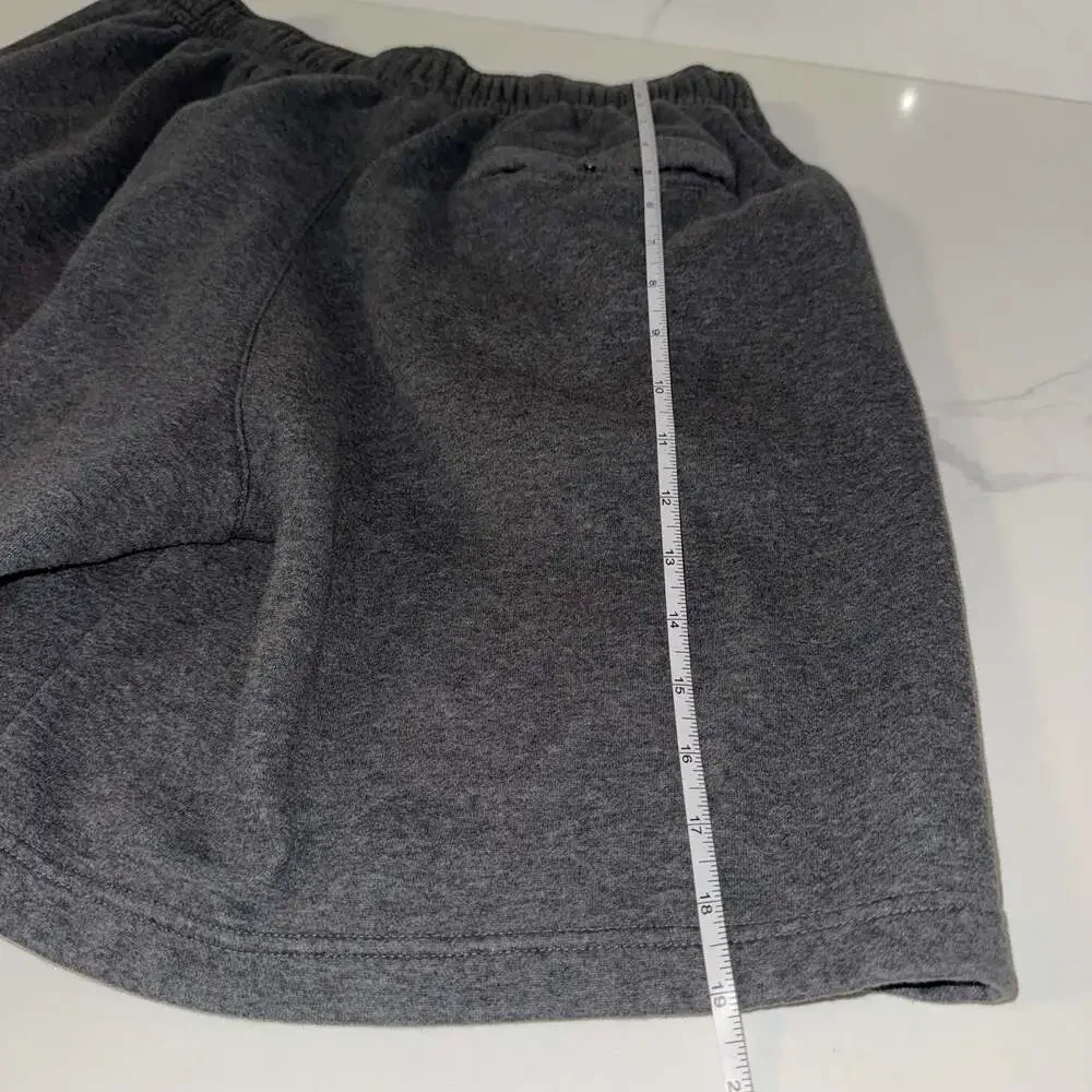 Nike Men's Dark Gray Fleece Swoosh Logo Athletic Shorts Size Large